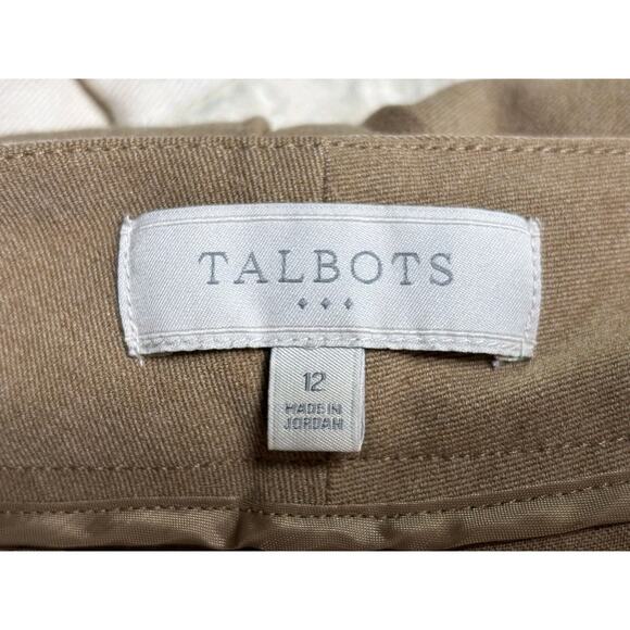 Talbots Chatham Pants Womens Size 12 Brown Slim Leg High Rise Casual Office - Picture 3 of 8